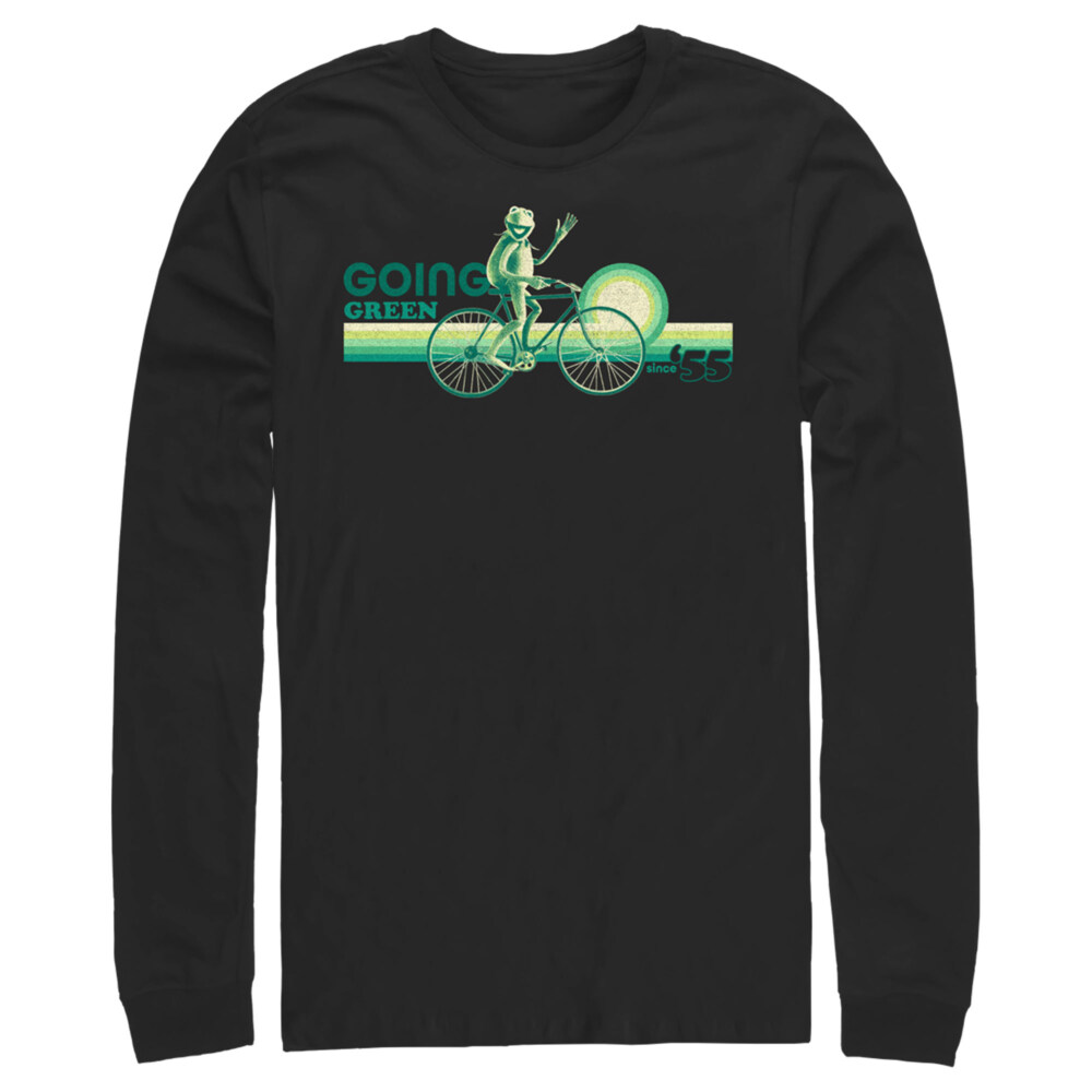 Men's The Muppets Kermit Going Green  Adult Long Sleeve Shirt