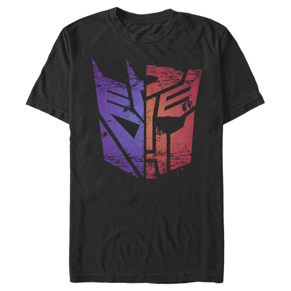 Men's Transformers Face Split Logo  Adult T-Shirt