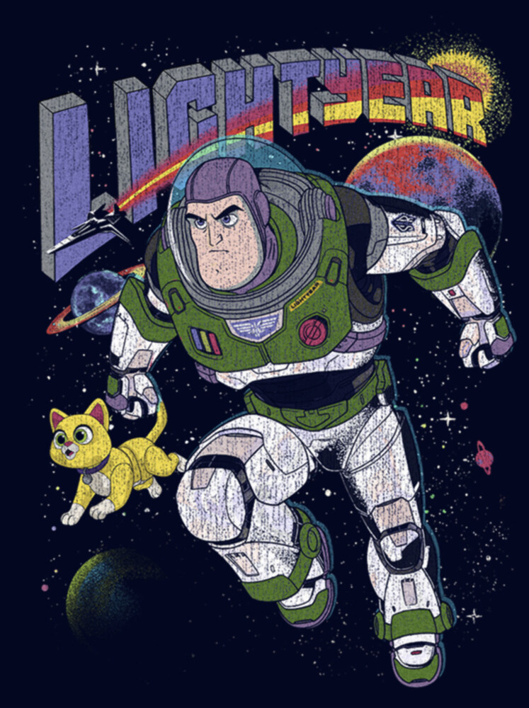 Men's Lightyear Buzz and Sox Protecting The Galaxy  Adult T-Shirt