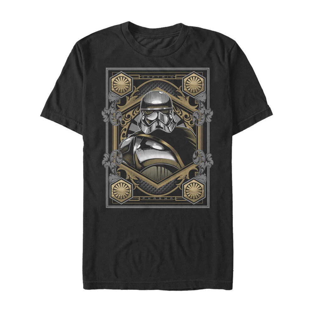 Men's Star Wars The Last Jedi Captain Phasma Card  Adult T-Shirt