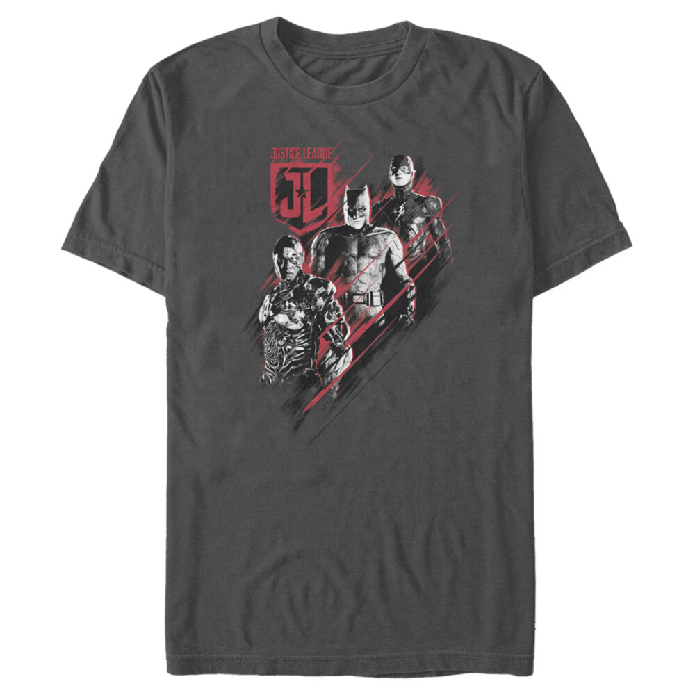 Men&#039;s Zack Snyder Justice League Triple Threat Team  Adult T-Shirt