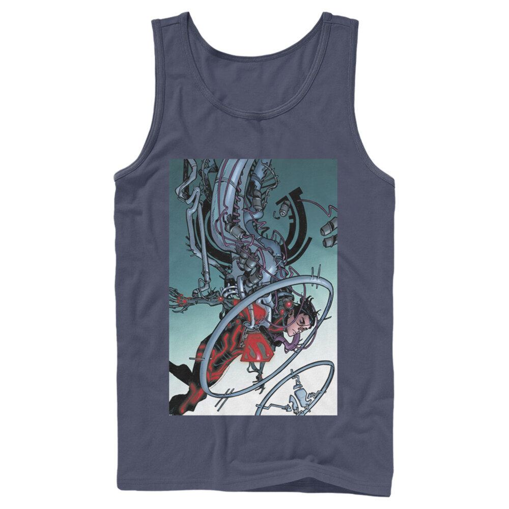 Men's Superman Robotic Fall  Adult Tank Top