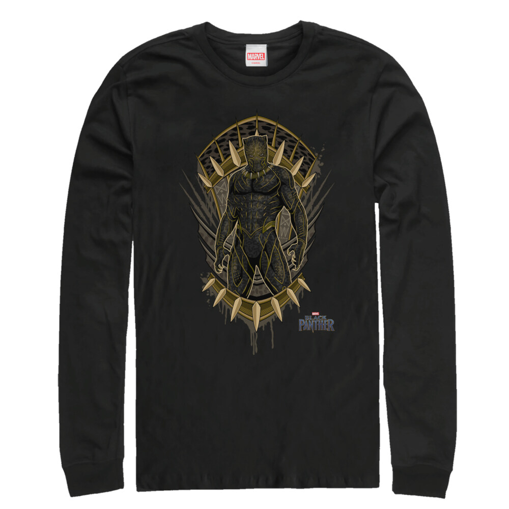 Men's Marvel Black Panther 2018 Claw Crest  Adult Long Sleeve Shirt