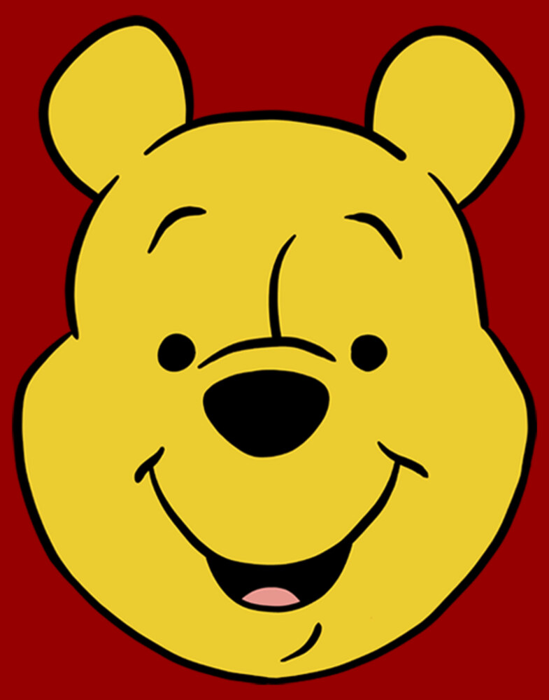 Men's Winnie the Pooh Bear Big Face  Adult T-Shirt
