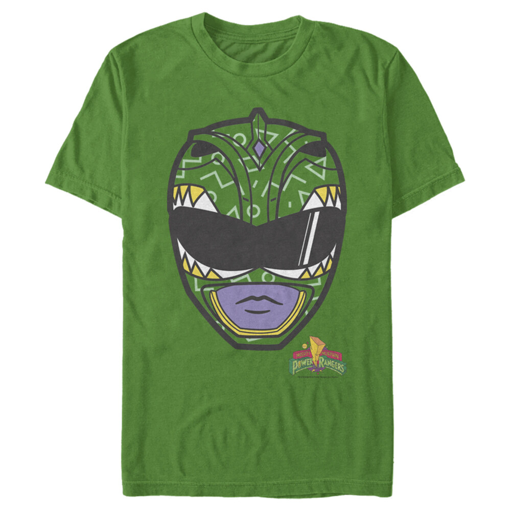 Men's Power Rangers Green Ranger Helmet  Adult T-Shirt