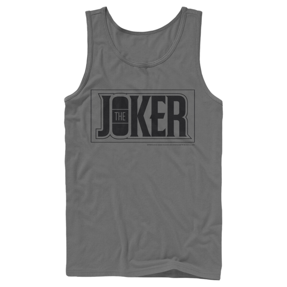 Men's Batman Joker Text Logo  Adult Tank Top