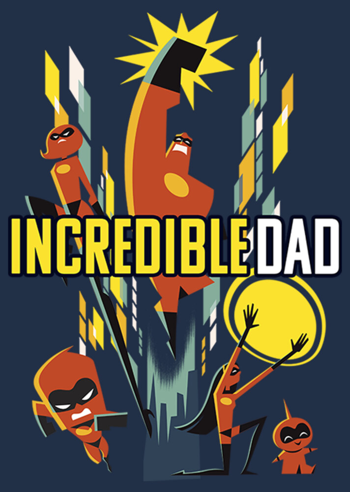 Men's The Incredibles 2 Modern Incredible Dad  Adult Long Sleeve Shirt