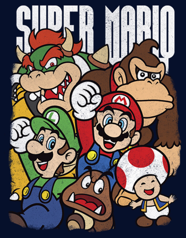 Men's Nintendo Super Mario Party  Adult Pull Over Hoodie