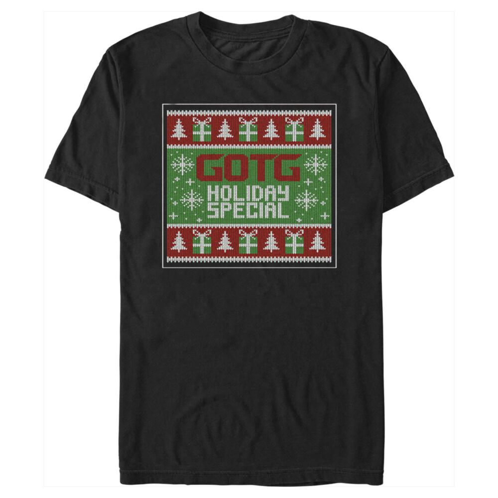 Men's Guardians of the Galaxy Holiday Special Christmas Sweater Square  Adult T-Shirt