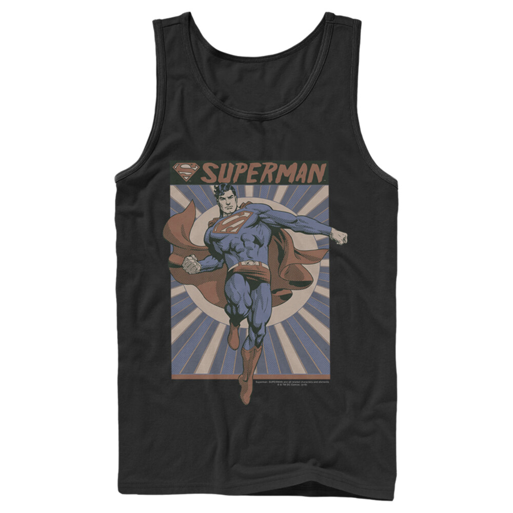 Men's Superman Classic Hero Pose  Adult Tank Top