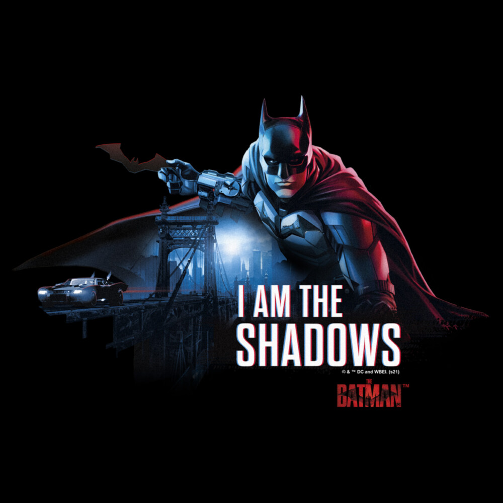 Men's The Batman Shadow on the Bridge  Adult T-Shirt