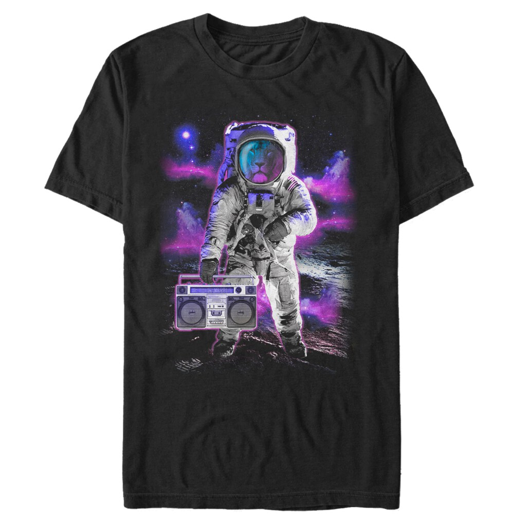 Men's Lost Gods Lion Astronaut  Adult T-Shirt