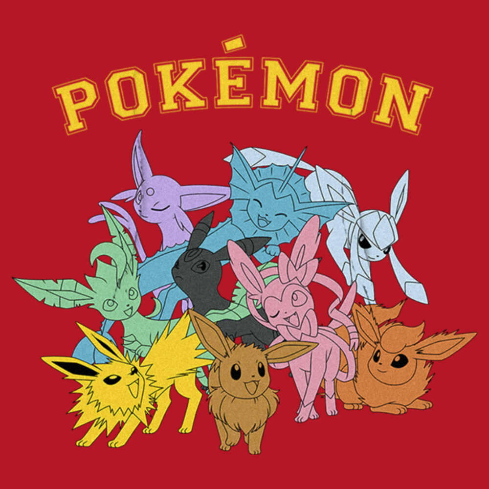 Men's Pokemon Eeveelutions  Adult Pull Over Hoodie