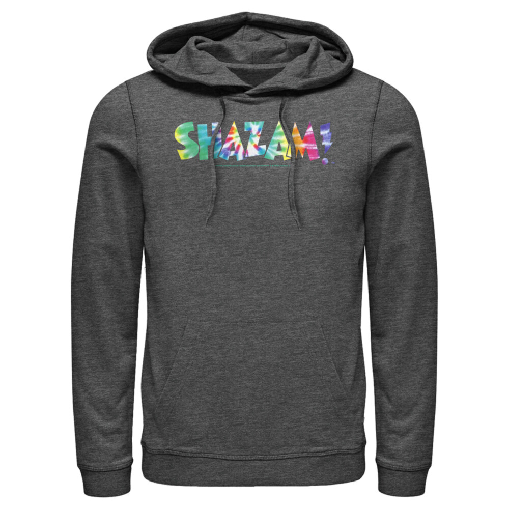 Men's Justice League Shazam Tie Dye Logo  Adult Pull Over Hoodie