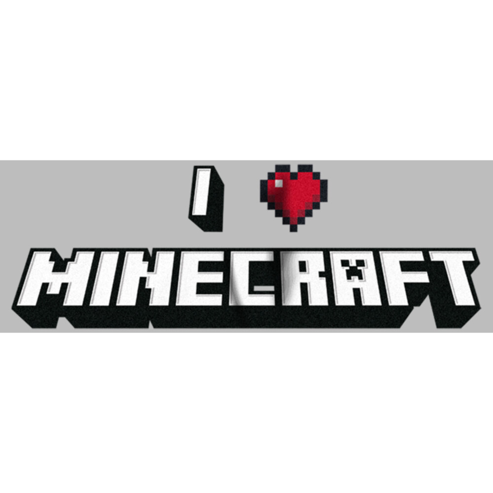 Men's Minecraft I Heart Minecraft  Adult T-Shirt