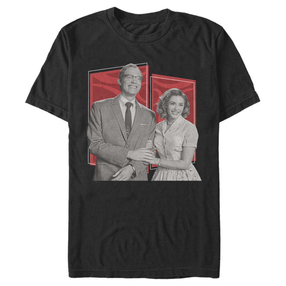 Men's Marvel WandaVision Sitcom Couple  Adult T-Shirt