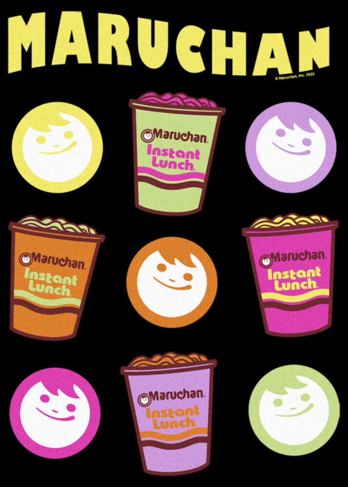 Men's Maruchan Neon Logos  Adult T-Shirt