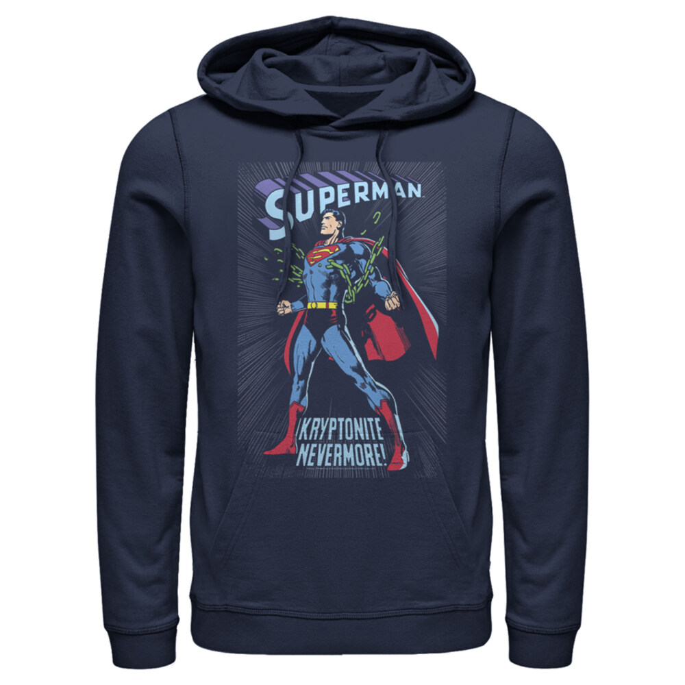 Men's Superman Kryptonite Nevermore Cover  Adult Pull Over Hoodie