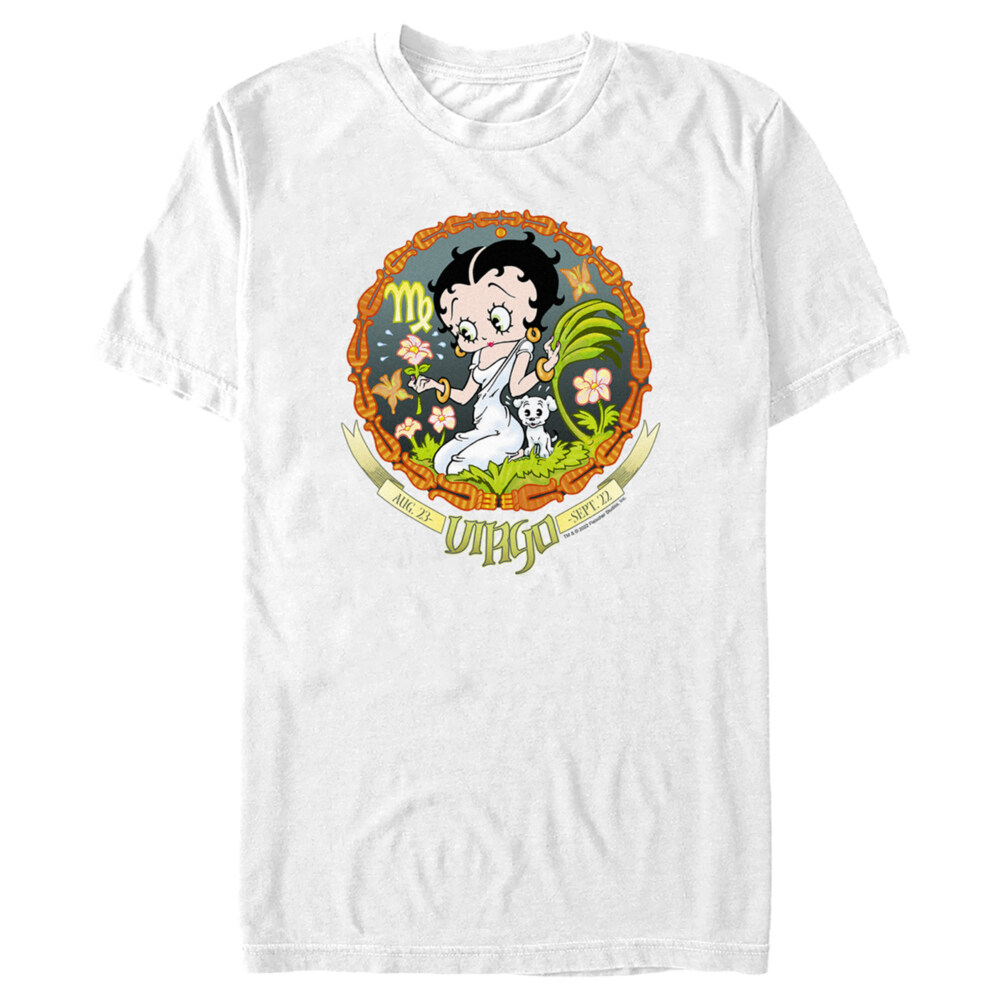 Men's Betty Boop Virgo Zodiac  Adult T-Shirt