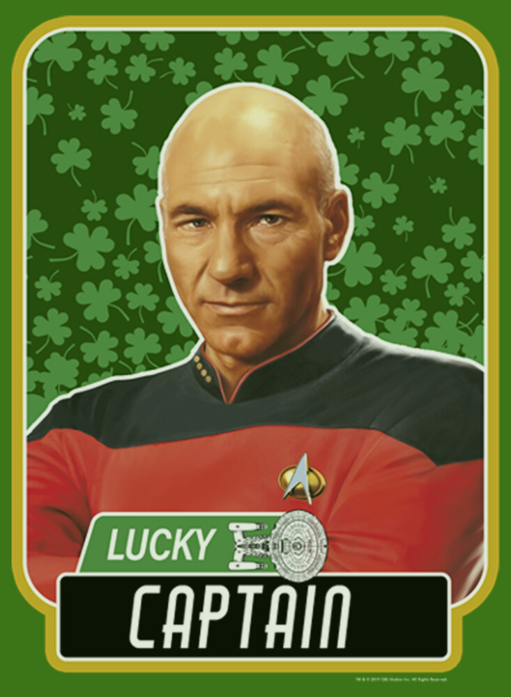 Men's Star Trek: The Next Generation St. Patrick's Day Lucky Captain Picard  Adult T-Shirt