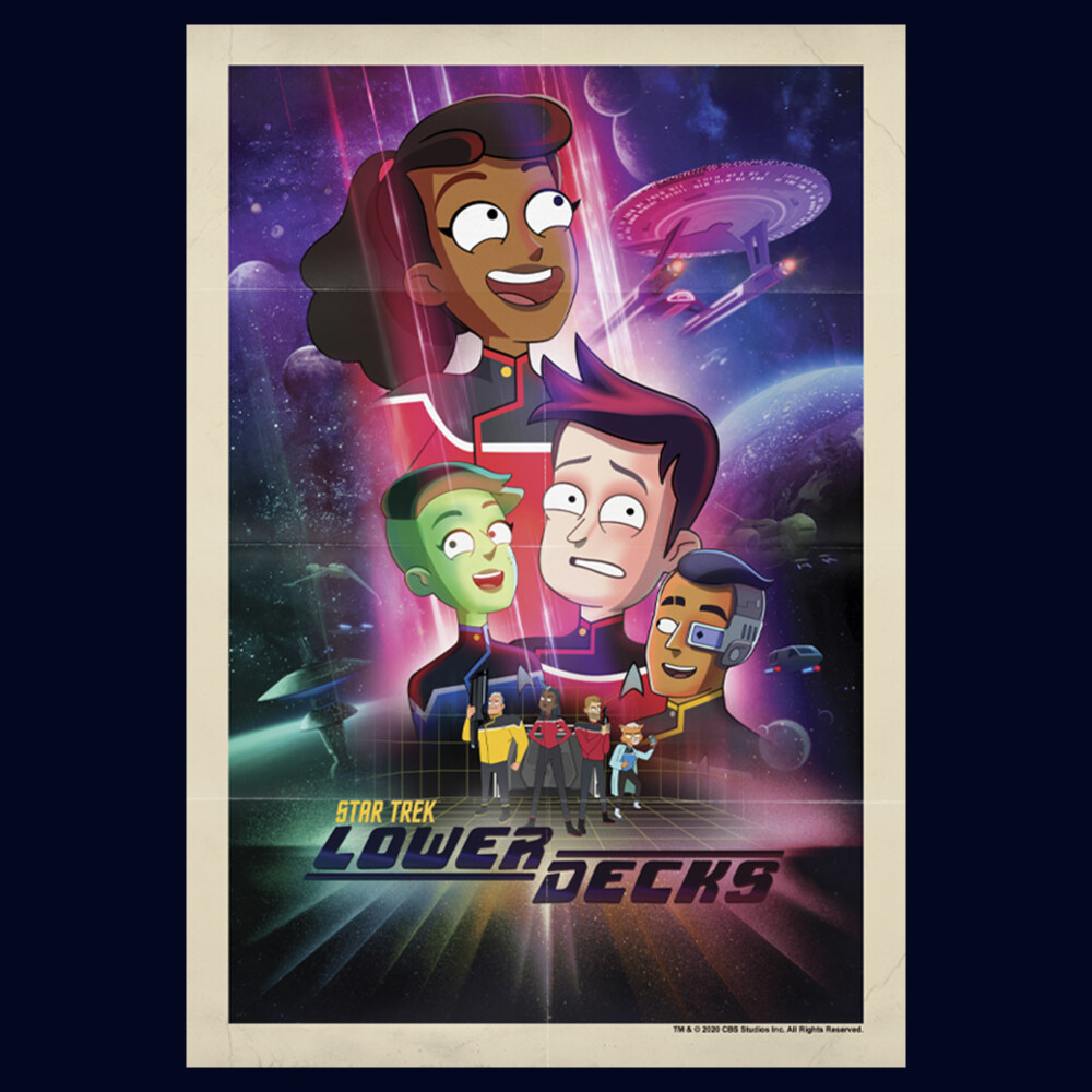 Men's Star Trek: Lower Decks Crew Poster  Adult T-Shirt