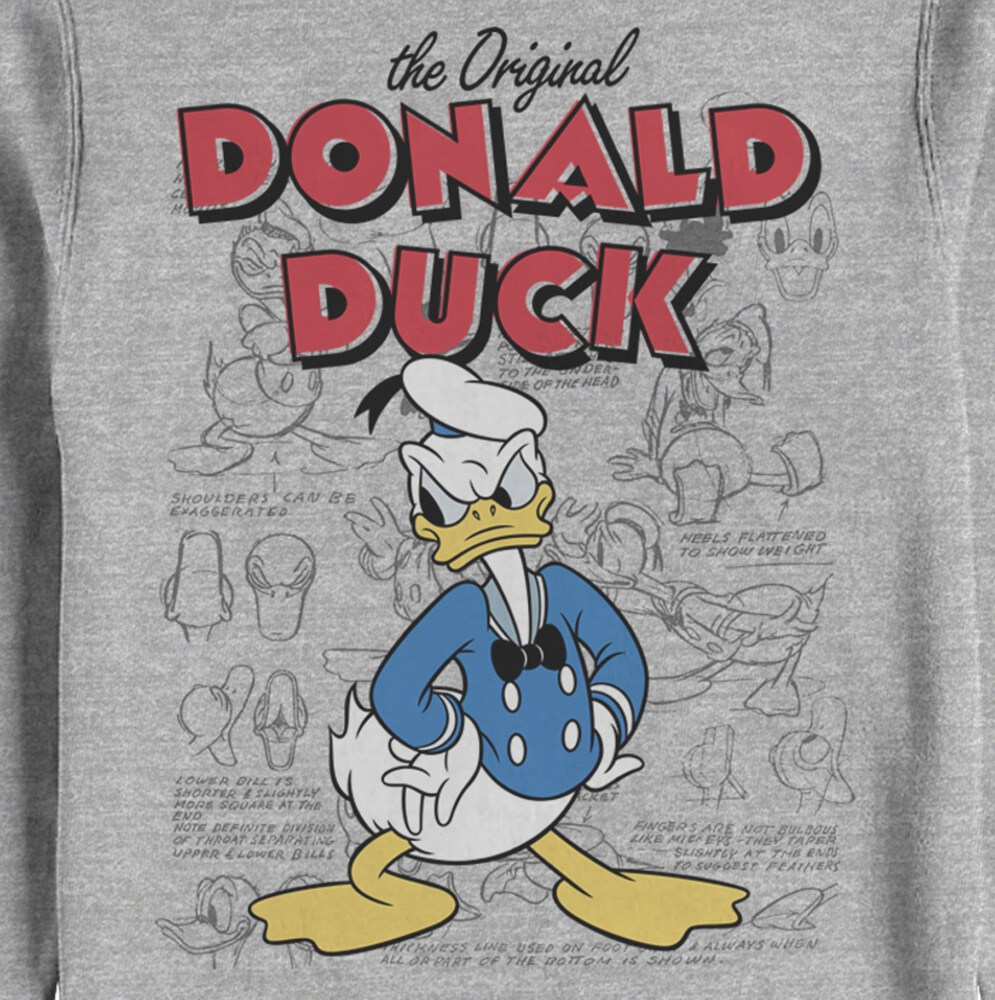 Men's Mickey & Friends Donald Duck Original Art  Adult Sweatshirt