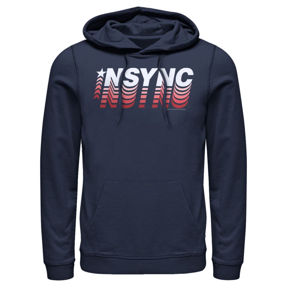 Men's NSYNC Retro Name  Adult Pull Over Hoodie