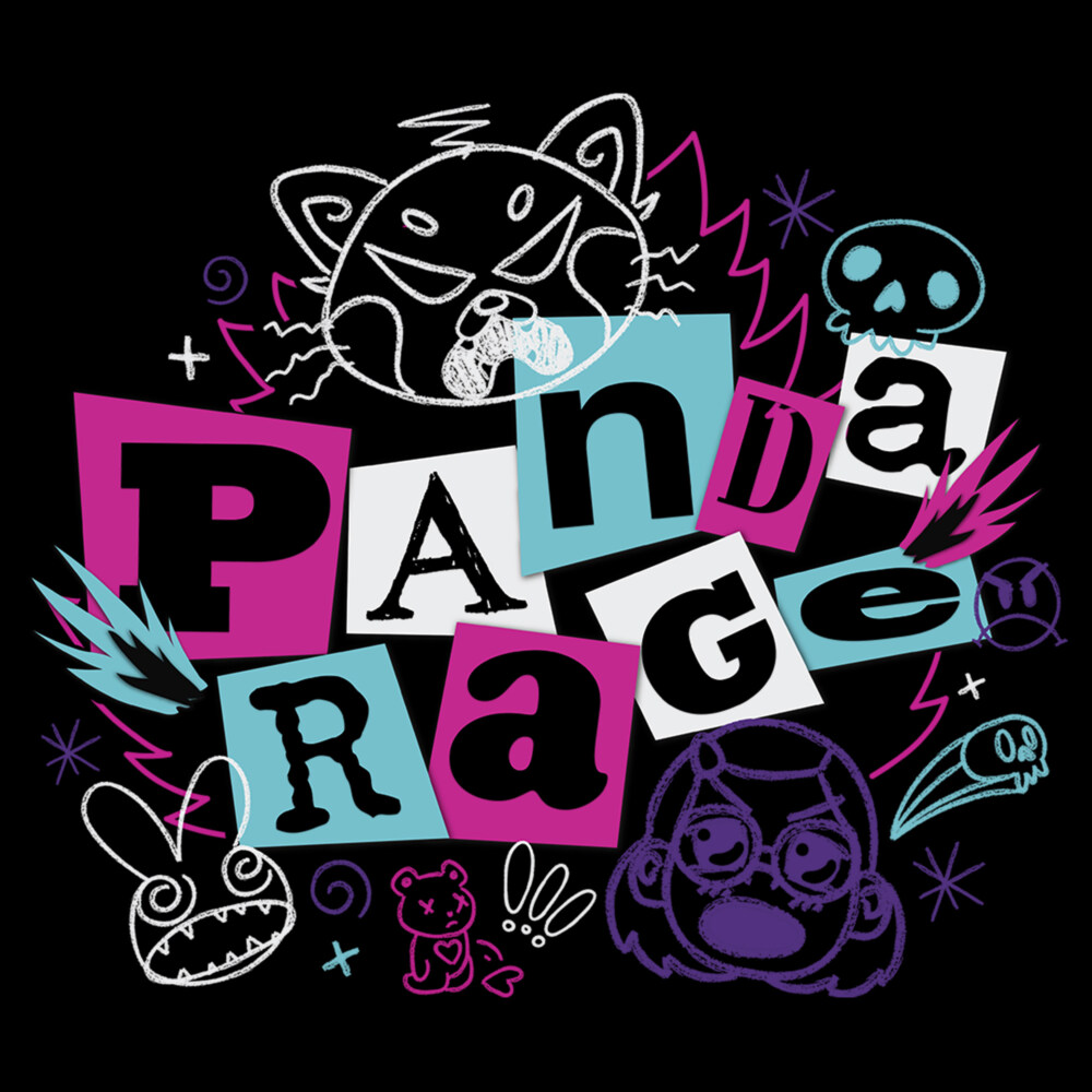 Men's Turning Red Panda Rage Doodles  Adult T-Shirt