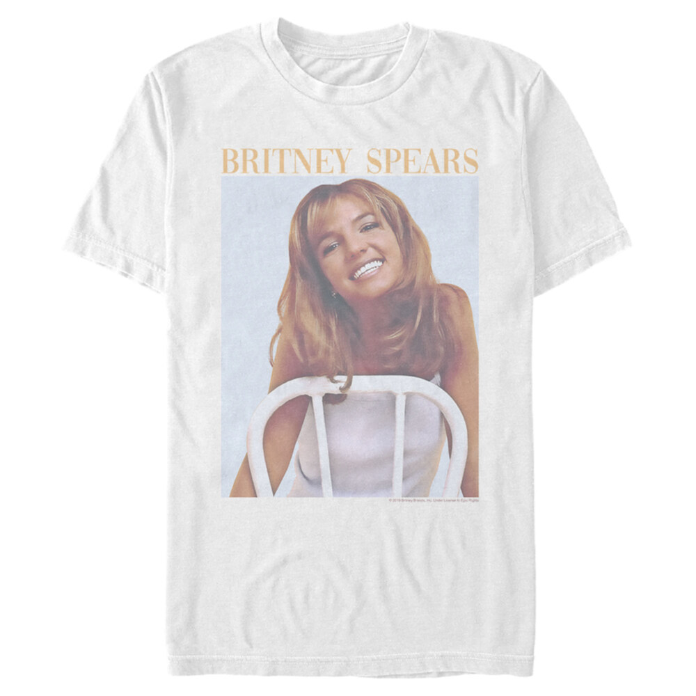 Men's Britney Spears Faded Smile Poster  Adult T-Shirt