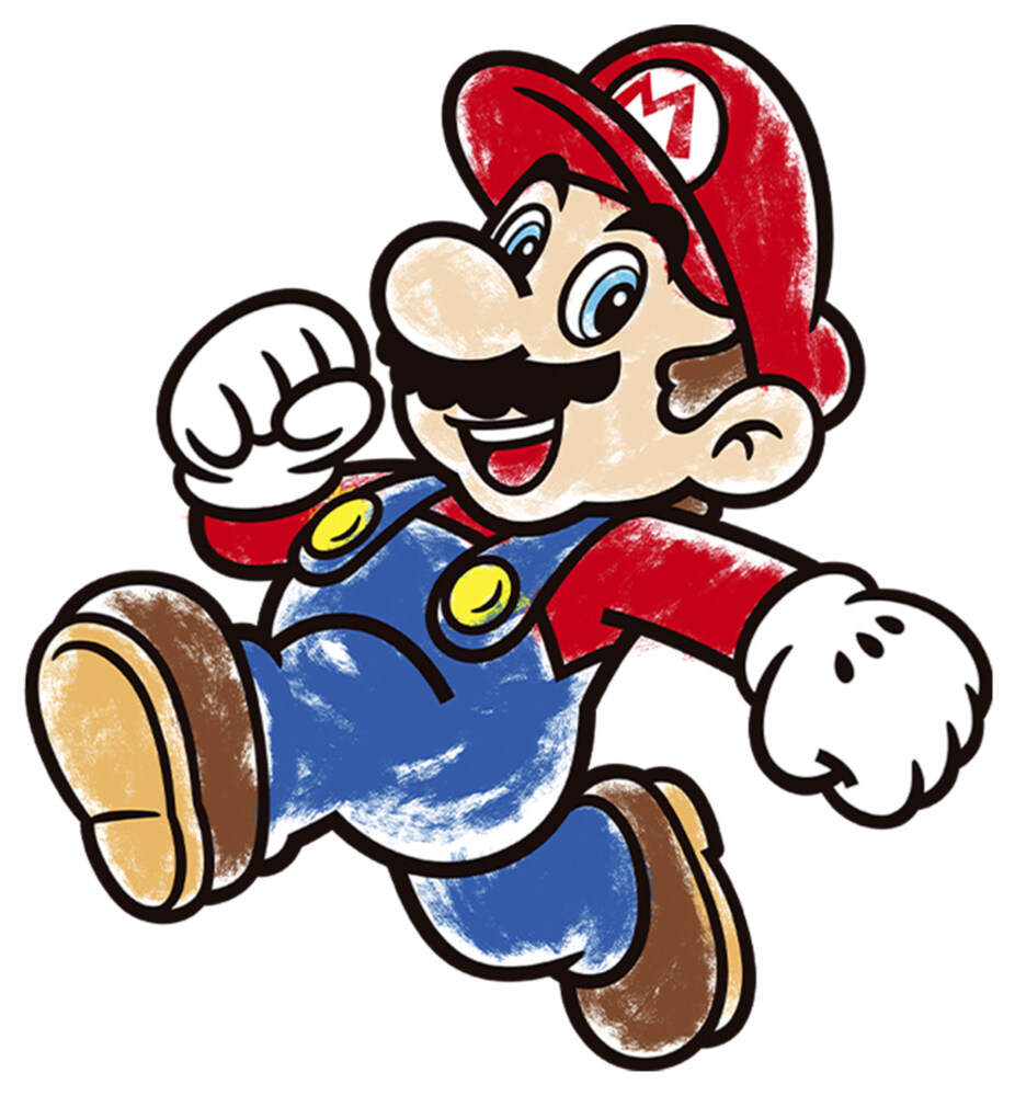 Men's Nintendo Jumping Mario  Adult Baseball Tee