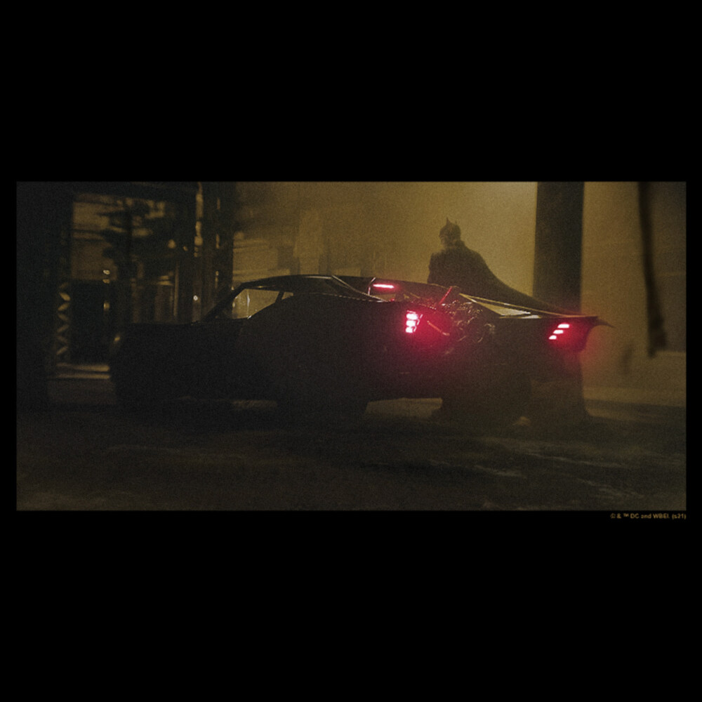 Men's The Batman Batmobile Poster  Adult T-Shirt
