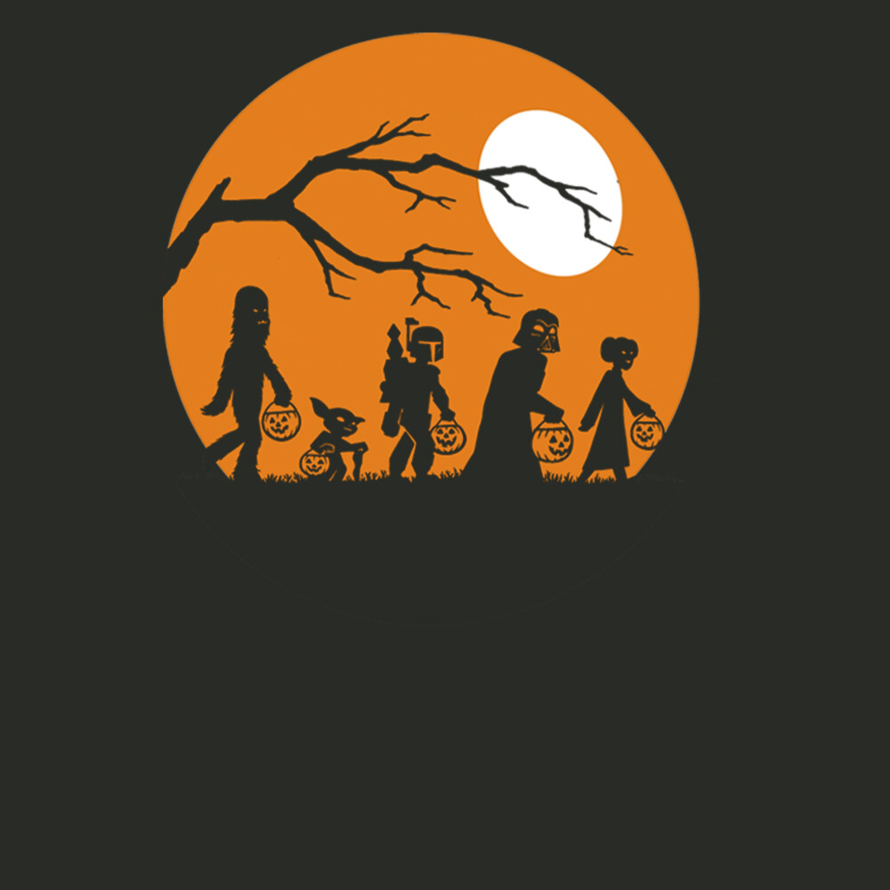 Men's Star Wars Halloween Characters Trick or Treat  Adult Long Sleeve Shirt