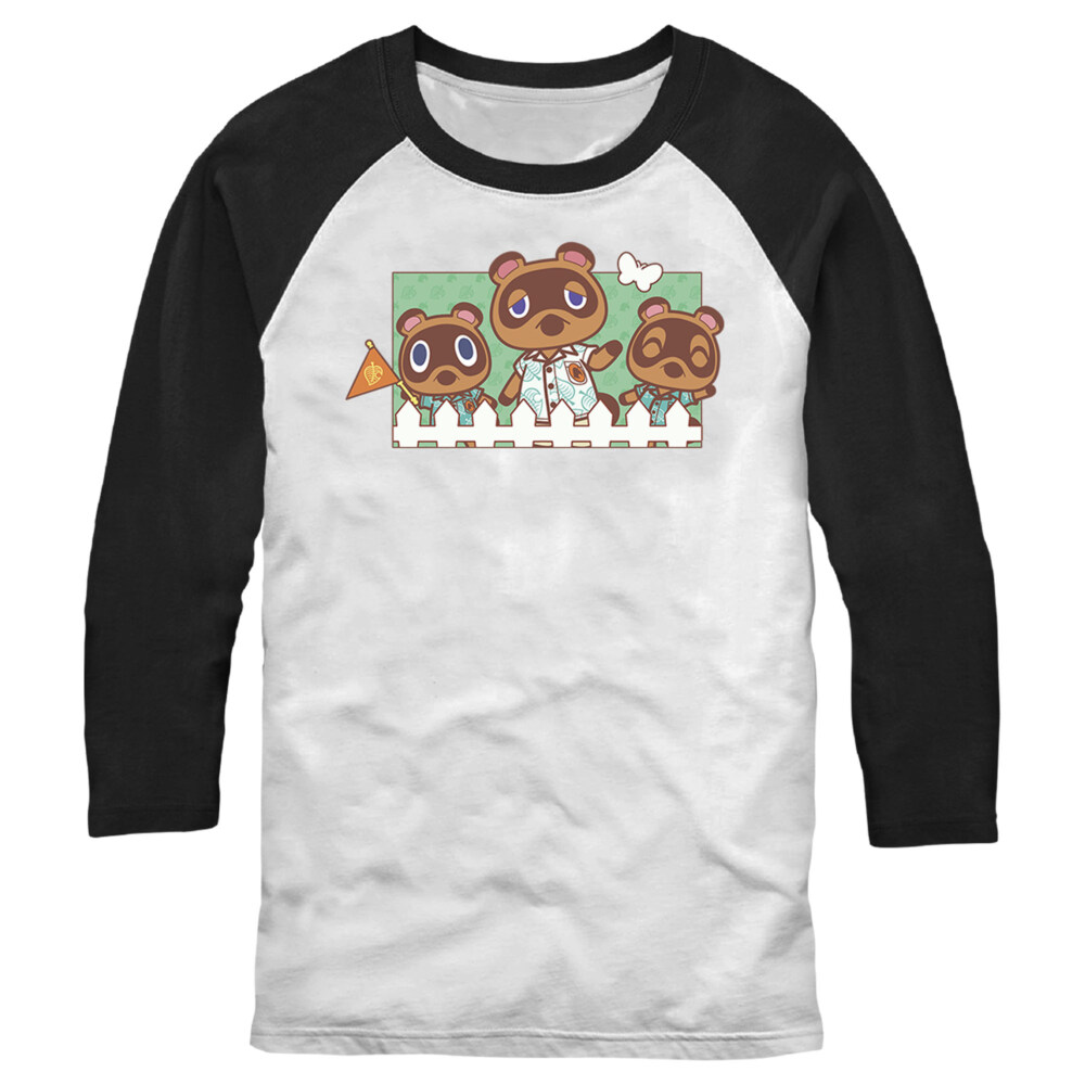 Men's Nintendo Nook Family Portrait  Adult Baseball Tee