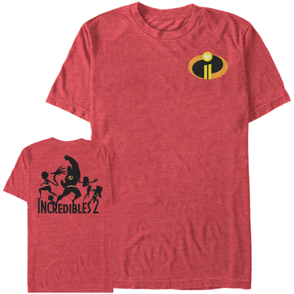 Men's The Incredibles 2 Logo Badge Silhouette  Adult T-Shirt