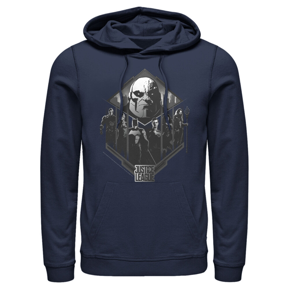 Men's Zack Snyder Justice League Darkseid Group Shot  Adult Pull Over Hoodie