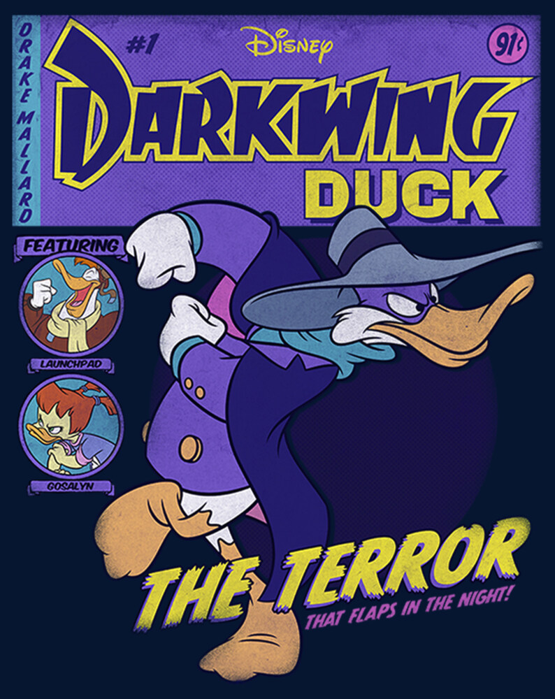 Men's Darkwing Duck Comic Cover  Adult Long Sleeve Shirt