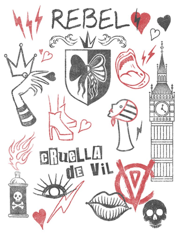 Men's Cruella Rebel Icons  Adult T-Shirt