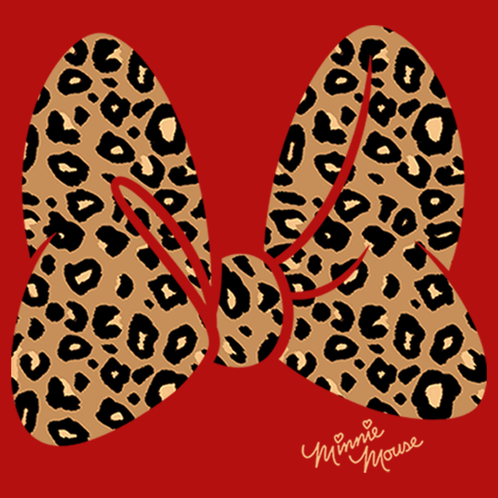 Men's Mickey & Friends Cheetah Print Minnie Mouse Bow  Adult Tank Top