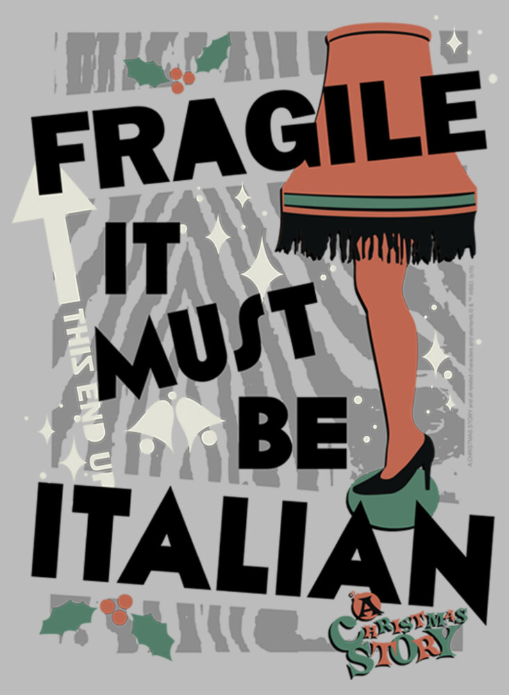 Men's A Christmas Story Fragile It Must Be Italian  Adult T-Shirt