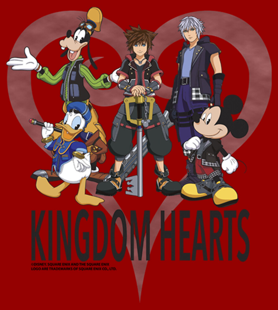 Men's Kingdom Hearts 3 Box Art  Adult T-Shirt