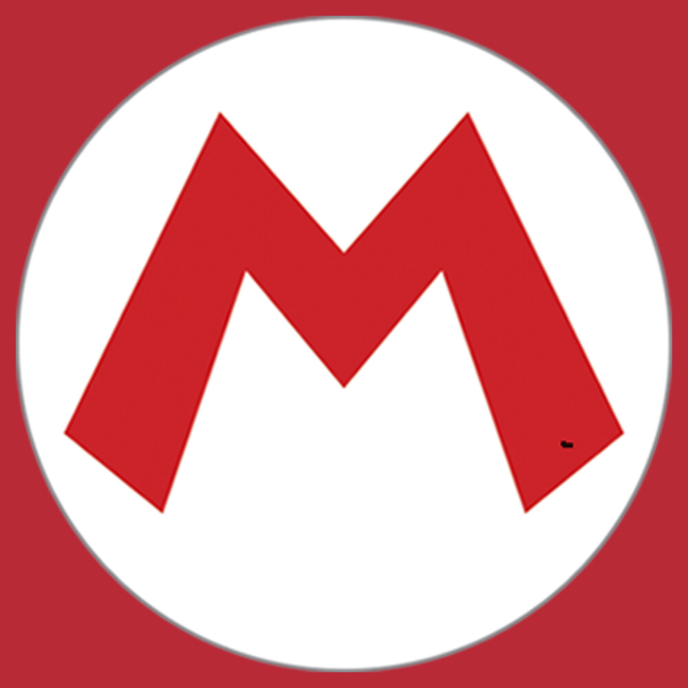 Men's Nintendo Mario Circle Icon  Adult Pull Over Hoodie