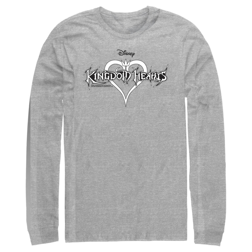 Men's Kingdom Hearts 1 Sketch Logo  Adult Long Sleeve Shirt