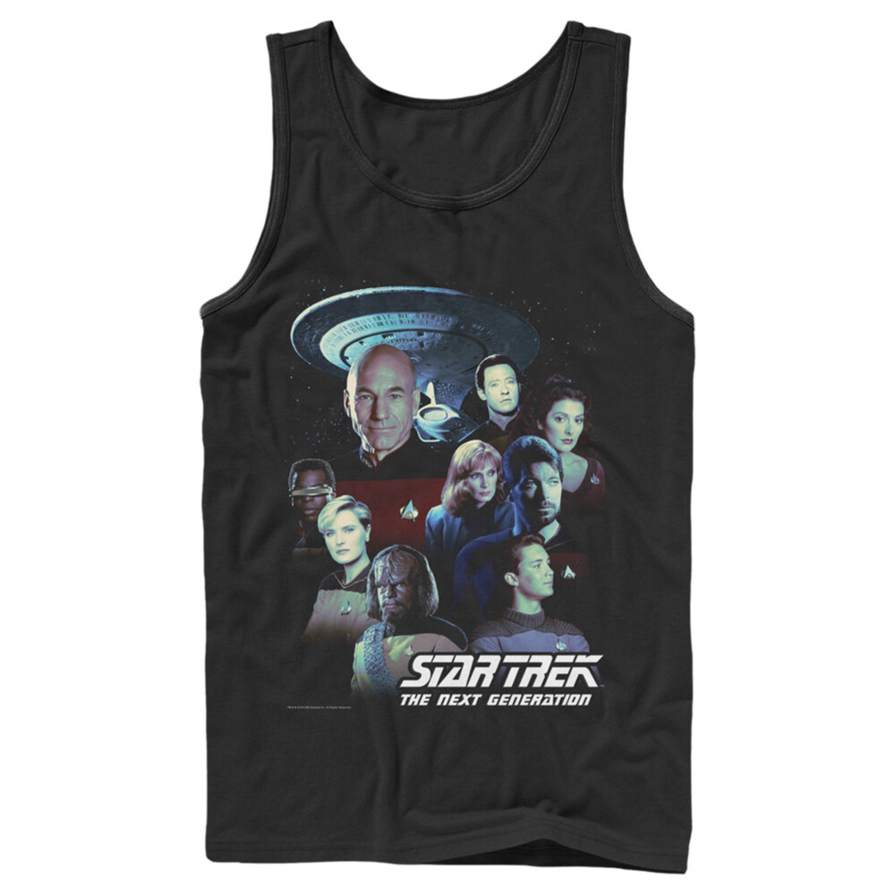 Men's Star Trek: The Next Generation Starfleet Classic Color Crew Poster  Adult Tank Top
