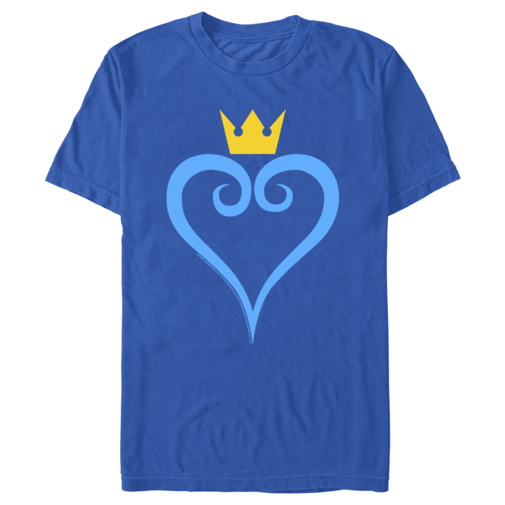 Men's Kingdom Hearts 1 Blue Heart  Adult T-Shirt
