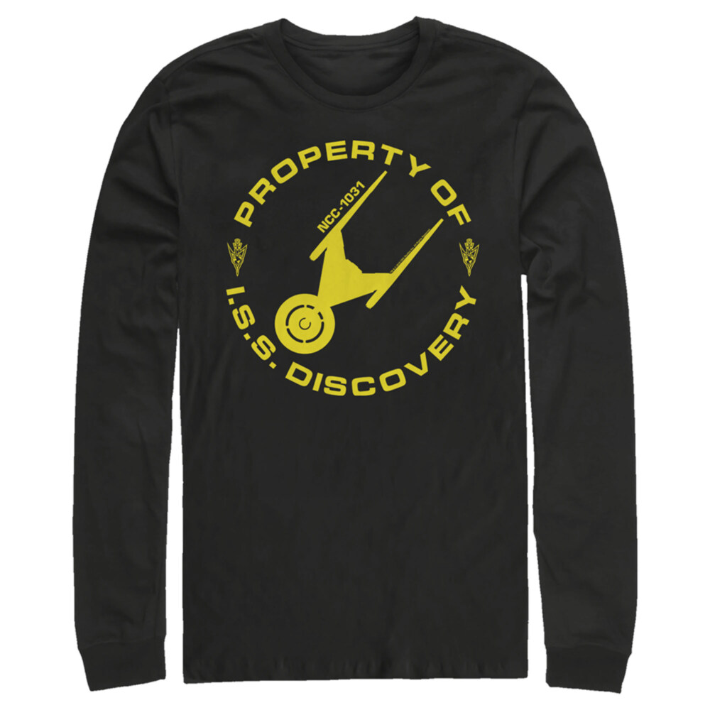 Men's Star Trek: Discovery Property of ISS Discovery  Adult Long Sleeve Shirt