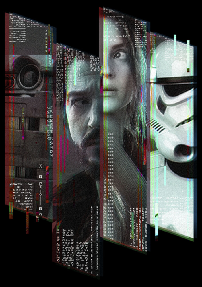 Men's Star Wars: Andor Heroes and Villains Glitched  Adult T-Shirt