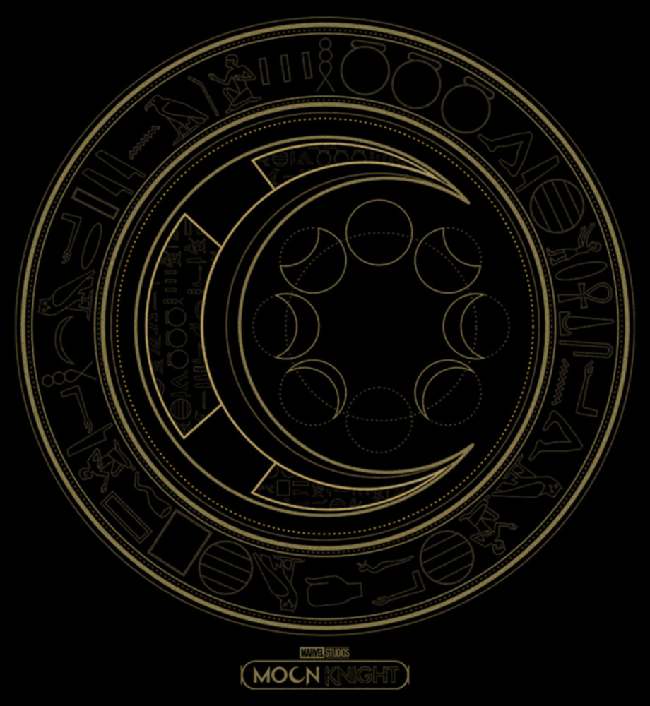 Men's Marvel: Moon Knight Hieroglyphic Moon Phase Logo  Adult T-Shirt
