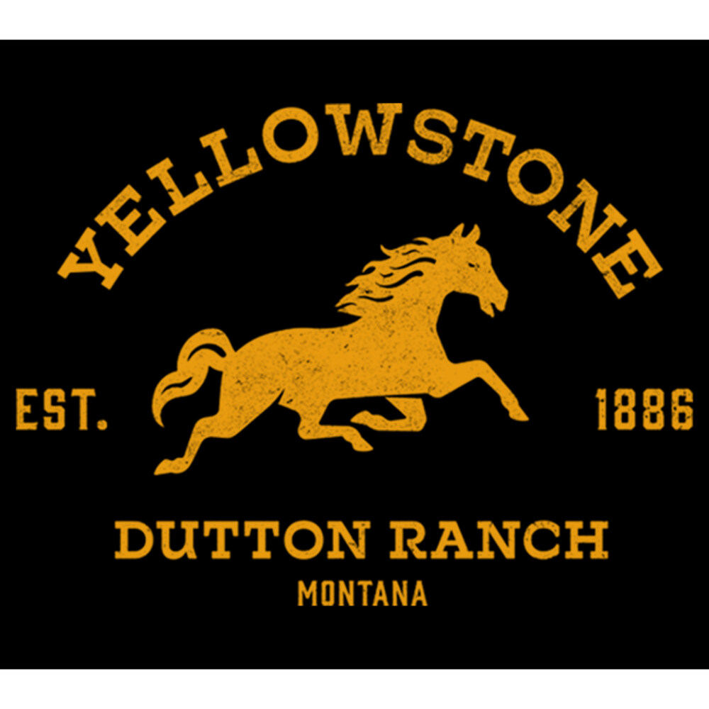 Men's Yellowstone Blue Horse Dutton Ranch Montana Est. 1886  Adult T-Shirt