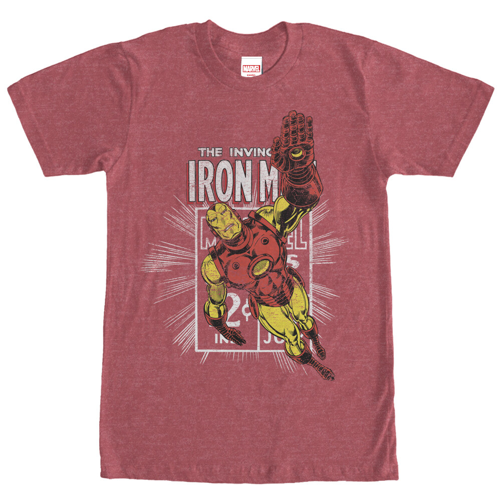 Men's Marvel Iron Man Comic Book Cover  Adult T-Shirt