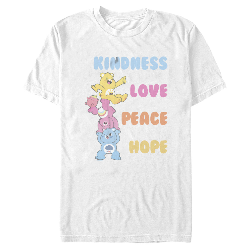Men's Care Bears Kindness Love Peace Hope Bears  Adult T-Shirt